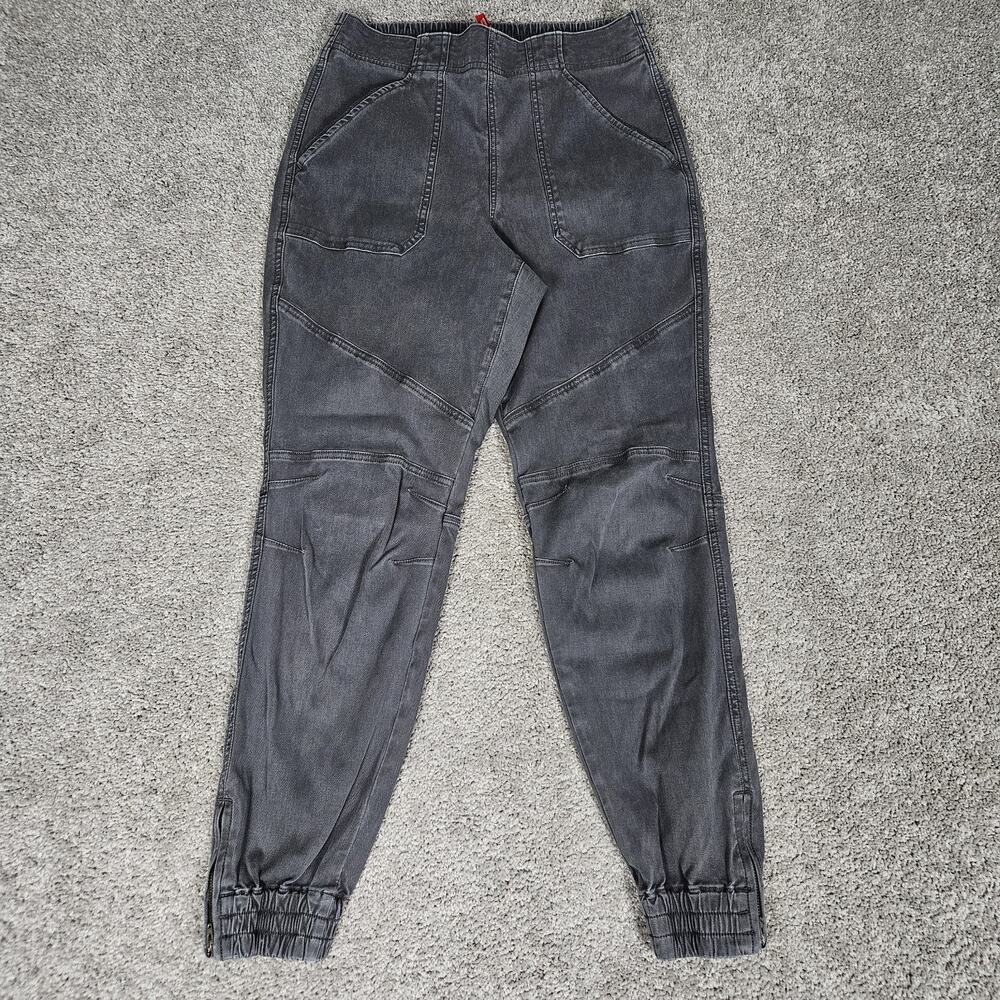 Spanx Pants Womens Large Gray Twill Jogger Stretch Faded Outdoors Work Grunge